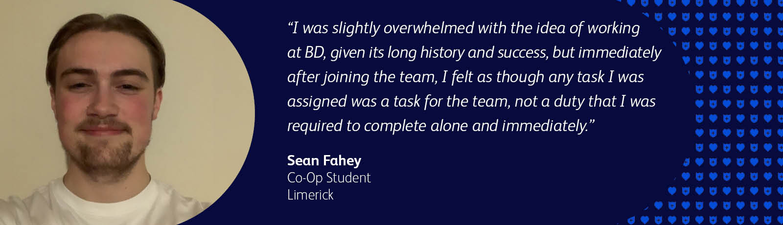 Sean Fahey, Co-op Student at BD Limerick